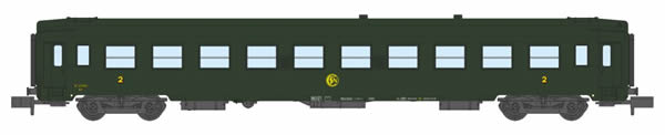 REE Modeles NW-135 - French SNCF Coach Class UIC CAR B10 Green Round Logo SNCF Era III